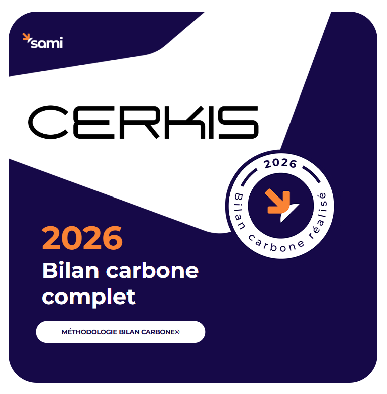 Certificat du bilan carbone 2026 de CERKIS, réalisé avec Sami